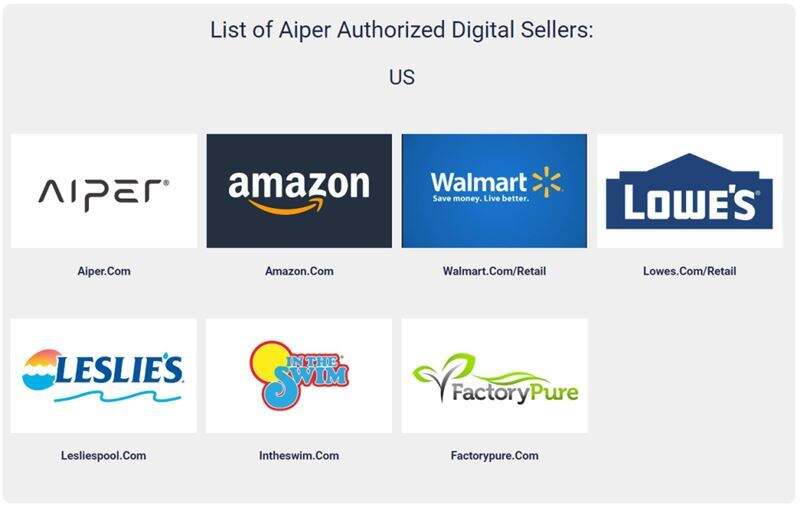 Aiper美国授权经销商，图源Aiper官网