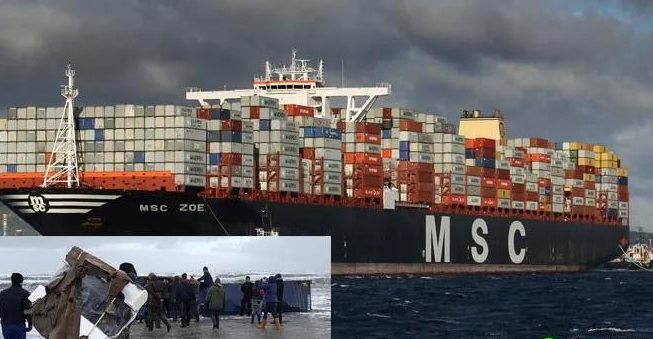 突发！马士基MSC联盟超大集装箱船出事，270个货柜落水！
